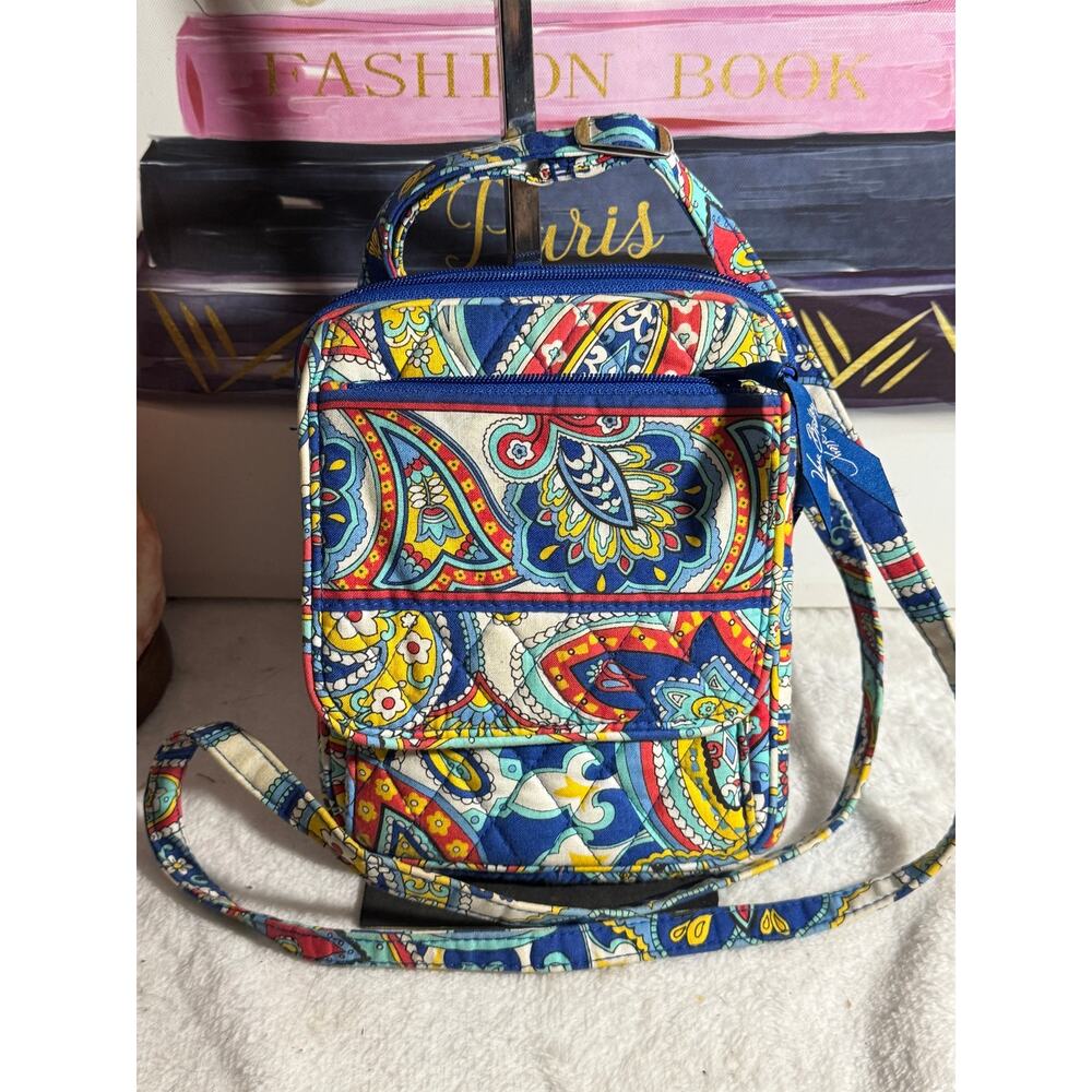 EUC Vera Bradley Mini Hipster Crossbody Blue Paisley